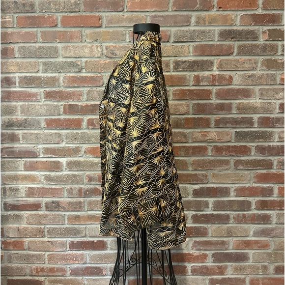 Chico’s 100% Silk Sheer Embroidered Jacket, Chico’s Size 2 (US Size Medium) - Picture 3 of 8
